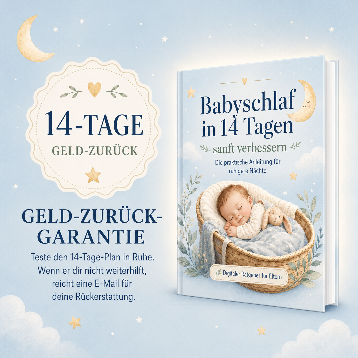 BabySchlaf in 14 Tage - Die Praktische Anleitung für ruhigere Nächte