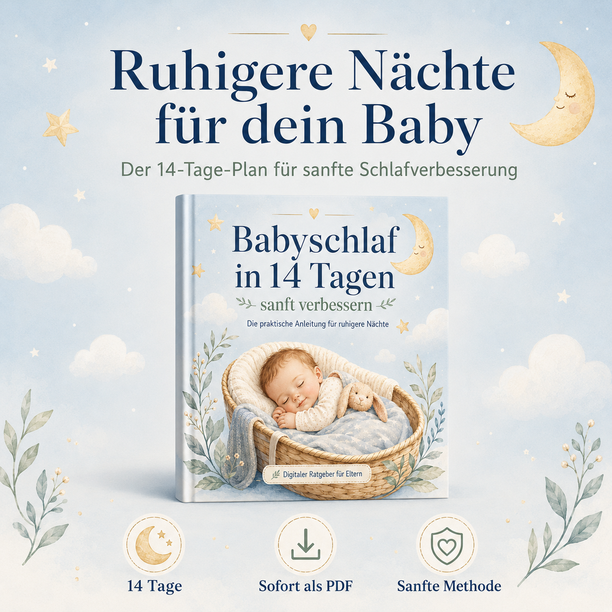 BabySchlaf in 14 Tage - Die Praktische Anleitung für ruhigere Nächte